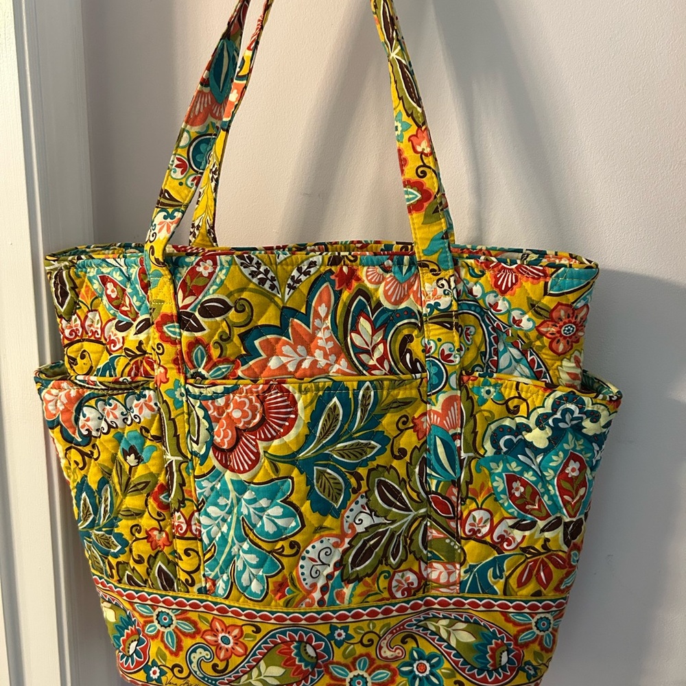Vera Bradley Large Go Round Provencal Floral Tote Bag